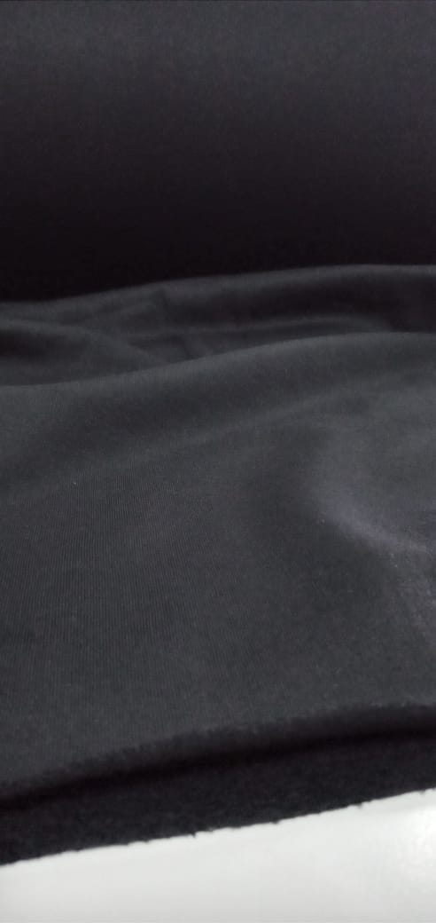 imagen de Frisa (tela de jogging) de algodón negro