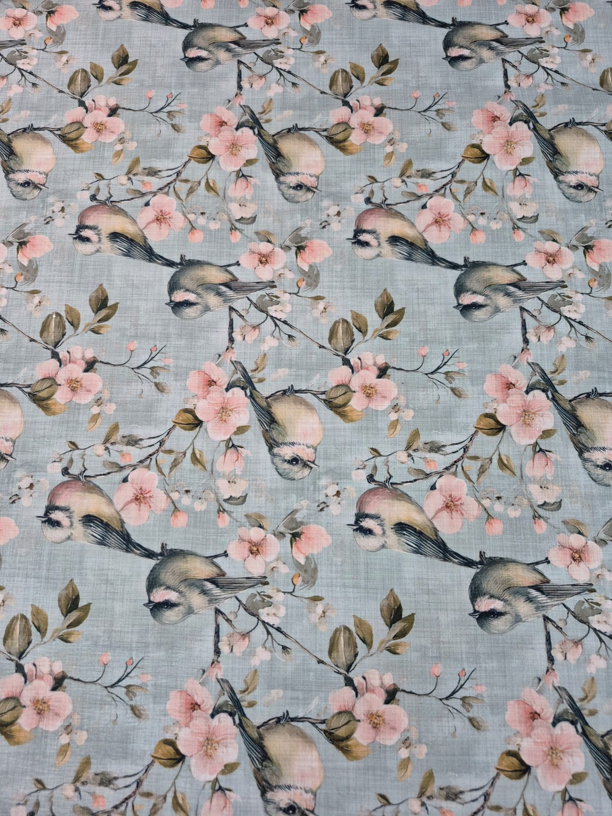 imagen de Gabardina acrilica pajaro aqua