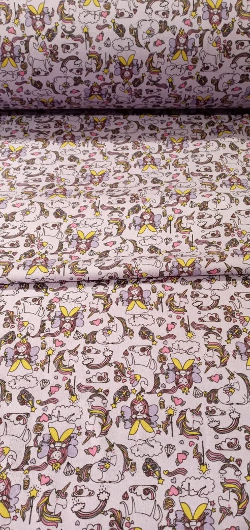 imagen de Interlock estampado fondo lila oscuro