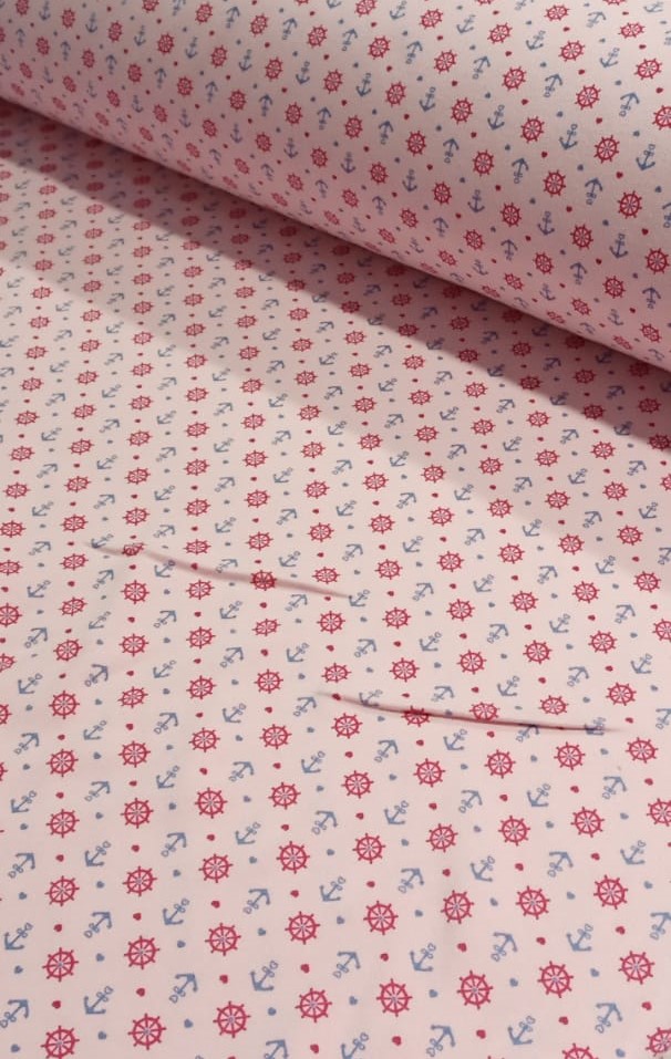 imagen de Interlock estampado fondo rosa