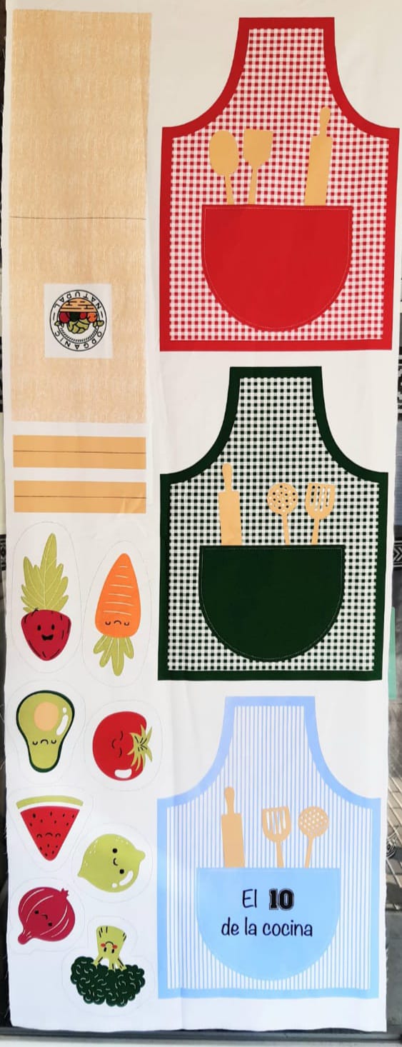 imagen de Paño de gabardina para delantales de cocina y frutas
