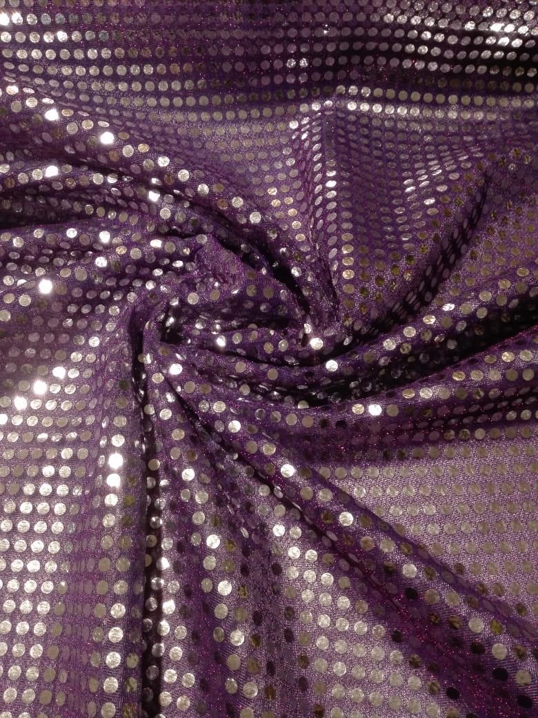 imagen de simil Paiet Violeta, lentejuela plateada