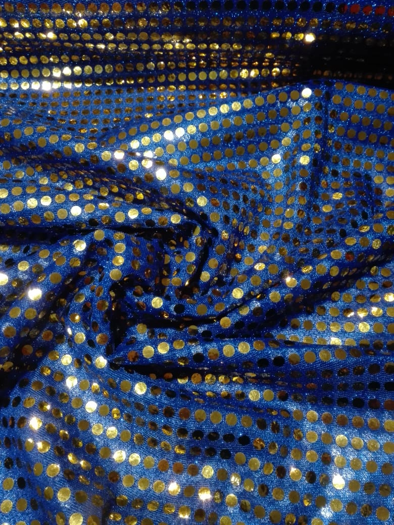 imagen de Simil Paiet Azul, lentejuela amarilla