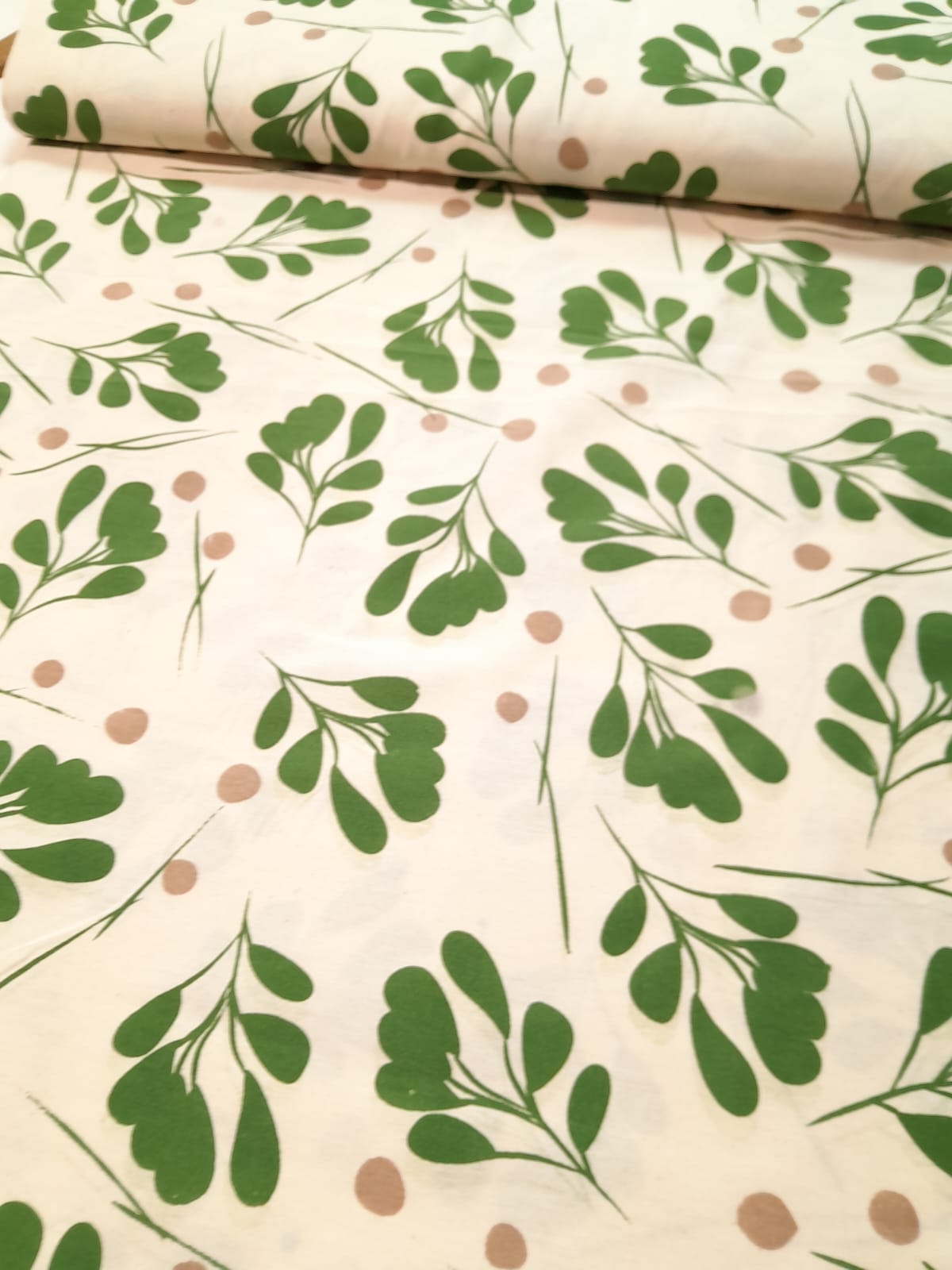 imagen de Tussor estampado floral verde