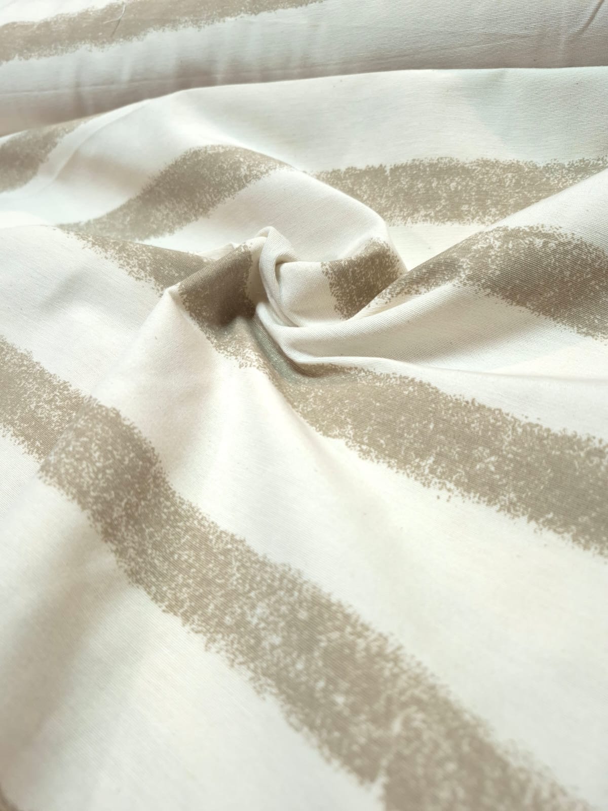 imagen de Tussor estampado rayas beige