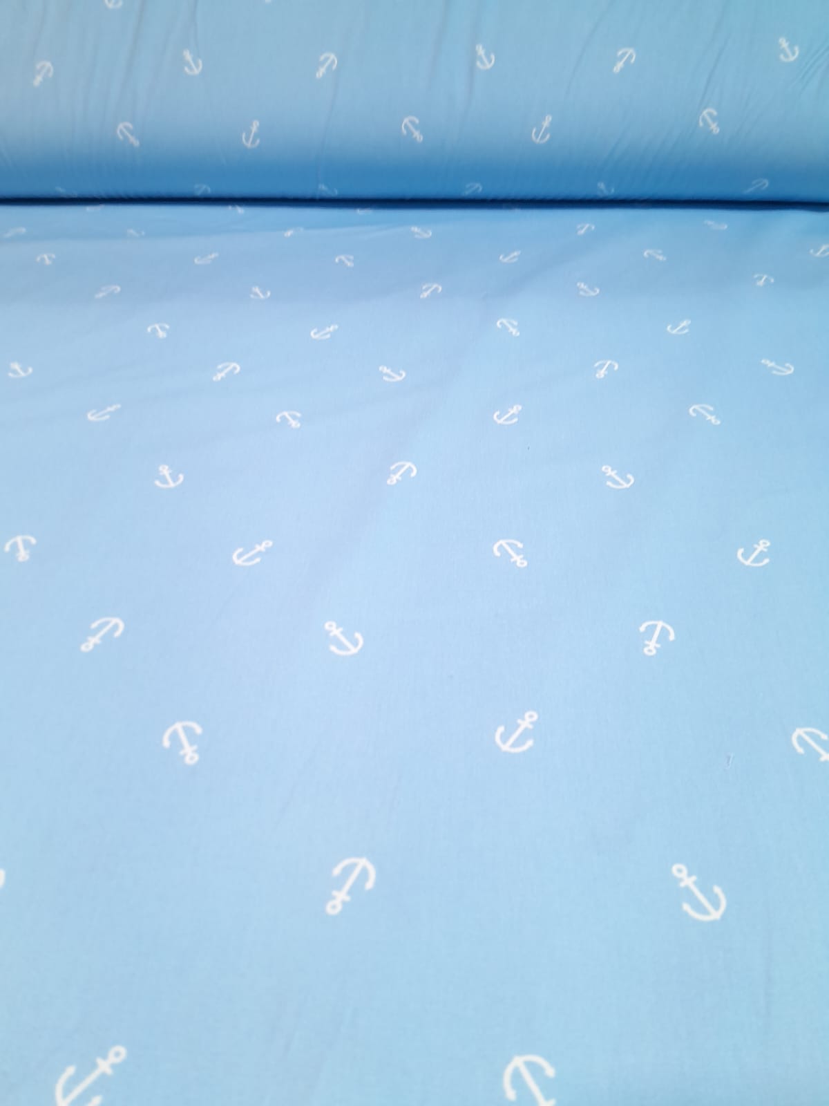 imagen de Gabardina anclas fondo celeste