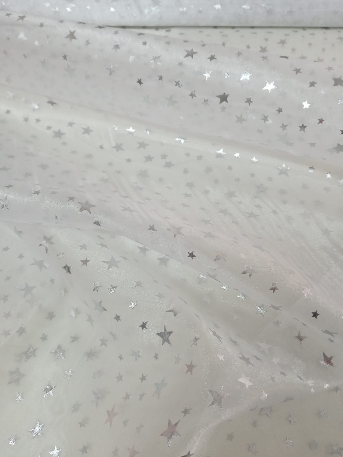 imagen de Gasa Cristal con Estrellas blanca