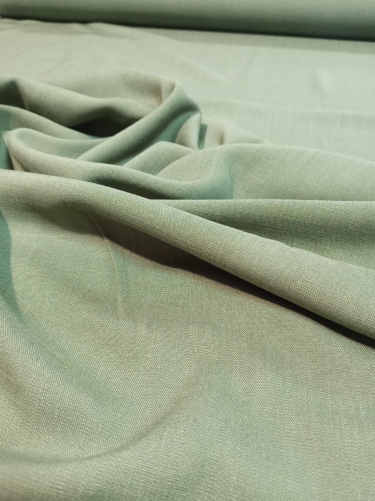 imagen de Lino con spandex verde malva