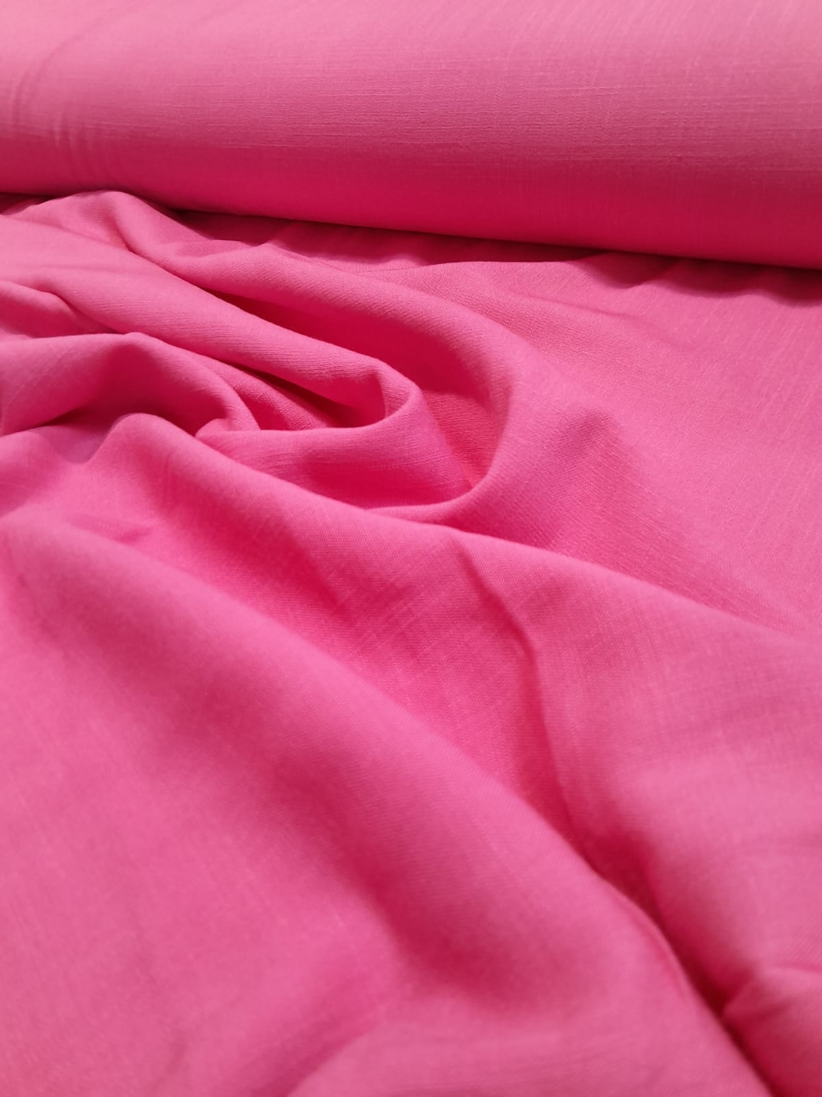 imagen de Lino con spandex rosa fuerte