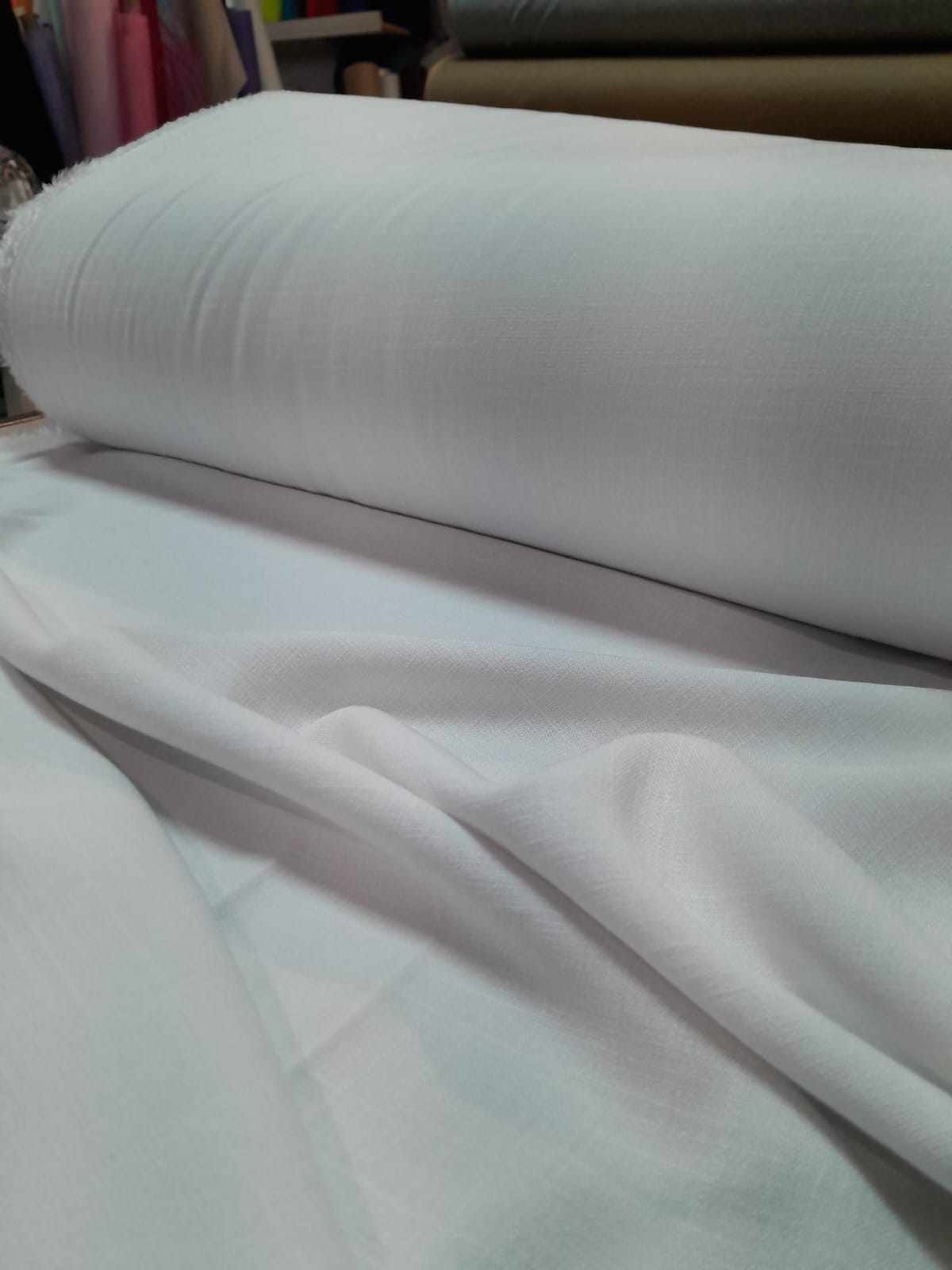 imagen de Lino con spandex blanco