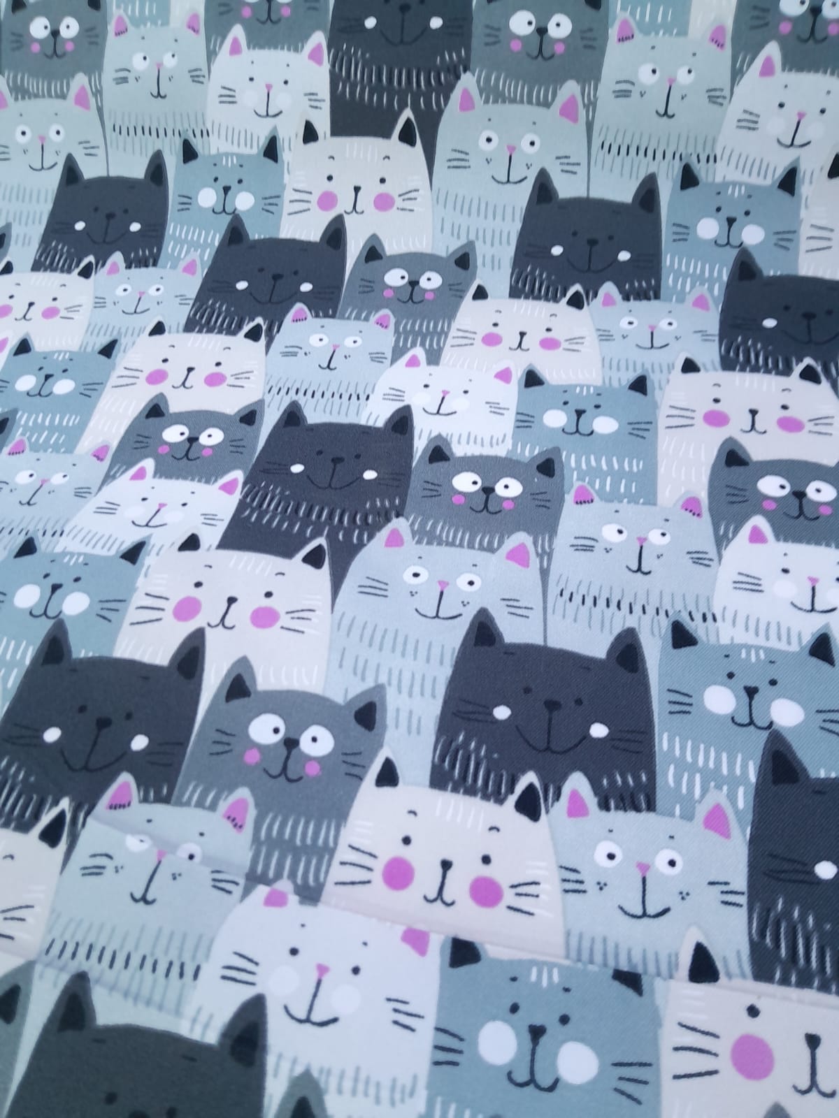 imagen de Lona gatitos gris