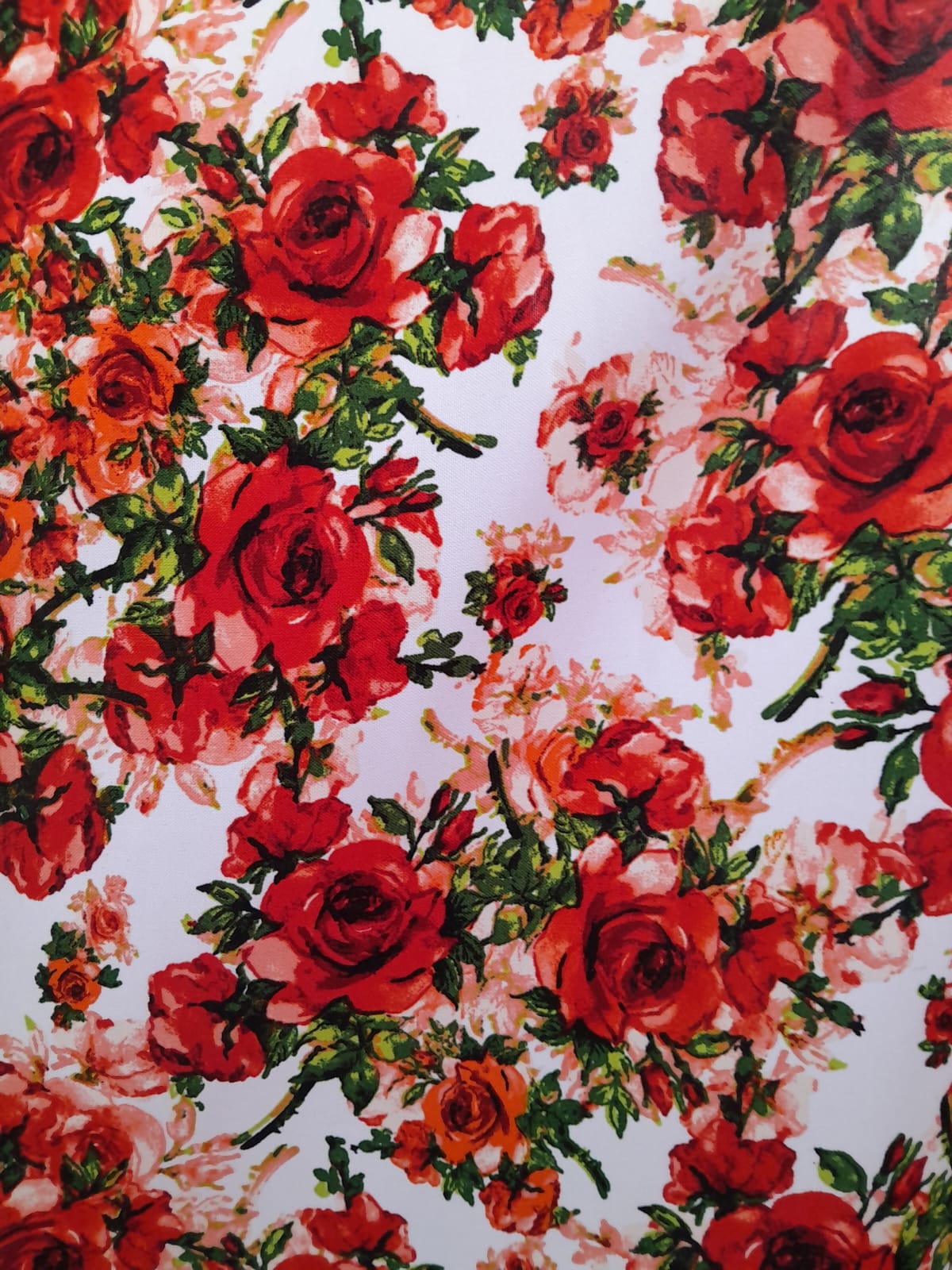 imagen de Mecánica/tropical estampada flor roja con fondo blanco