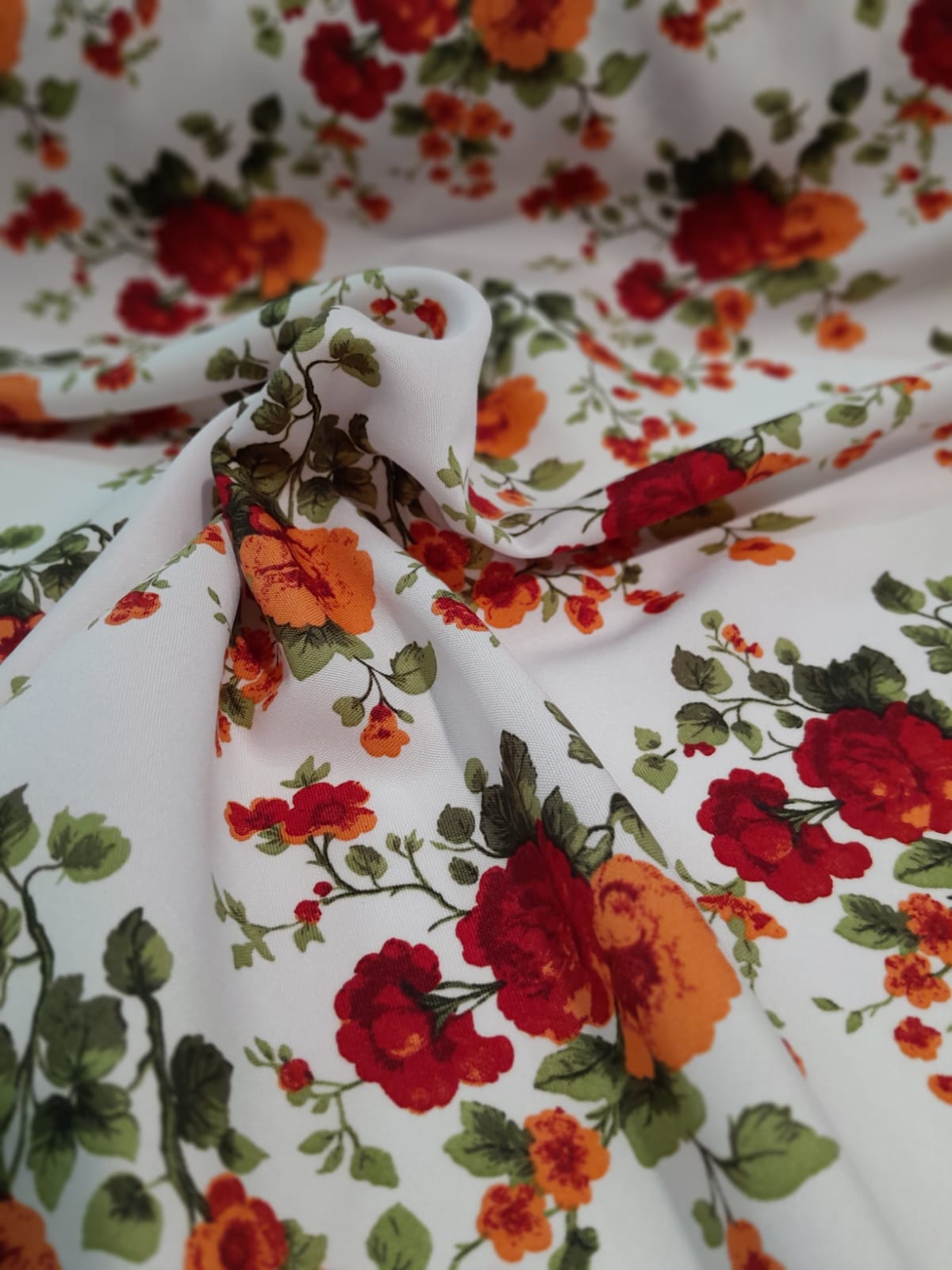 imagen de Mecanica/tropical flores salmon y rojo