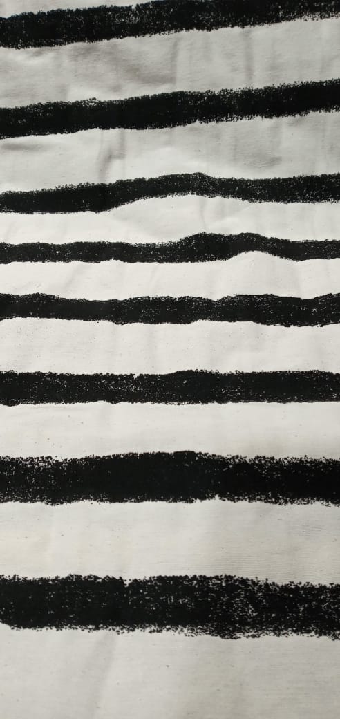 imagen de Tussor estampado rayado negro