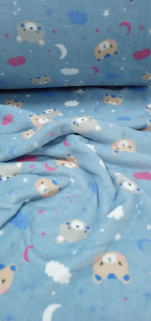 imagen de Polar soft Estampado ositos fondo celeste